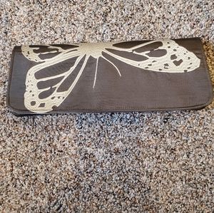 Shiraleah silk butterfly clutch